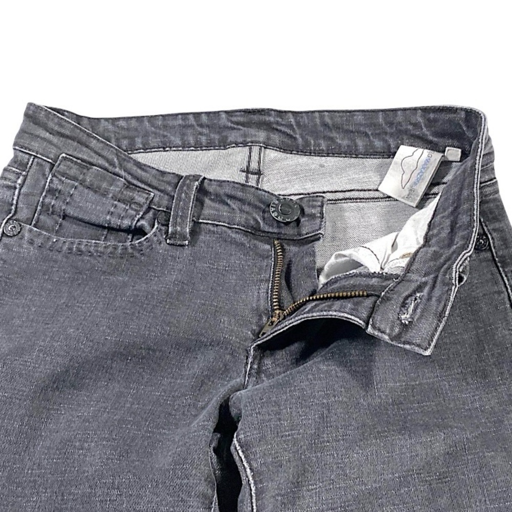 BCBGMAXAZRIA Jeans Womens 26 Graphite Slim Straight Long Biker Rockstar Y2K Club - Picture 10 of 15